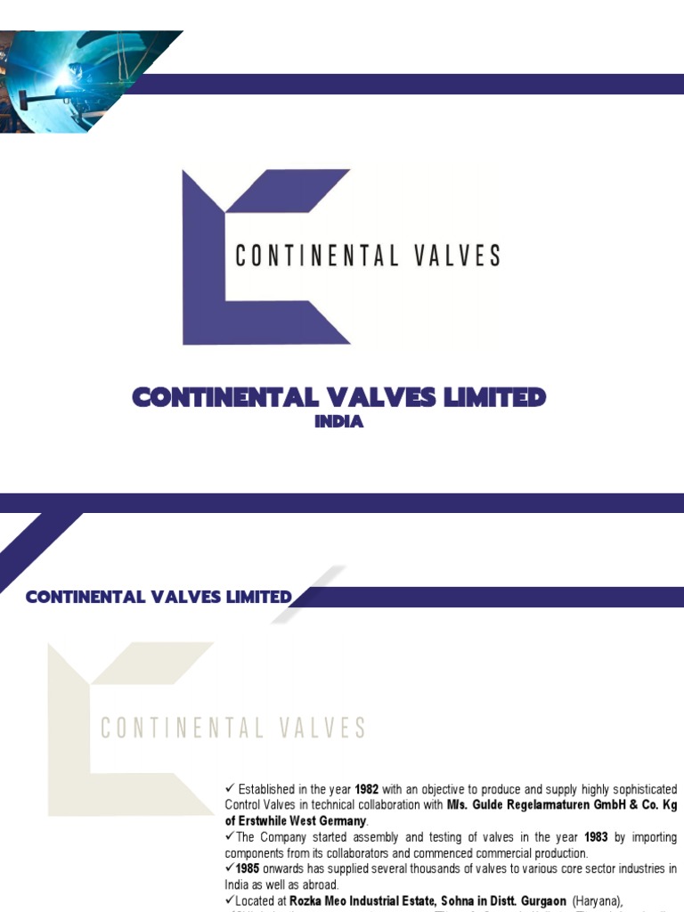 Continental Valves Limited | PDF | Valve | Innovation