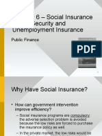 Chapter 6 - Social Insurance Social Security and Unemployment Insurance