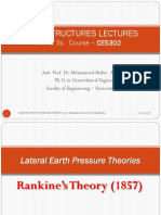 Earth Structures Lectures on Lateral Pressure Theories