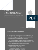 Apple Incorporated: Company Background, Strengths and Weaknesses, Industry Analysis