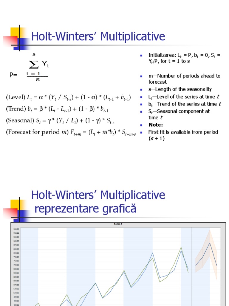 Holt-Winters' Multiplicative: T T T T | PDF | Mathematical And ...
