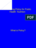 Developing Policy For Public Health Nutrition