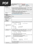 Daily Lesson Log of M9Al-Ia-B-1 Grade Level Learning Area Quarter I. Objectives