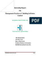 Internship Report On Management Practices of Building For Future Limited PDF