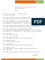 SQL commands for creating, modifying and querying tables