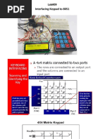 Lab#09 Interfacing Keypad To 8051: Hardware