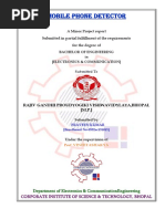 Mobile Phone Detector: A Minor Project Report Submitted in Partial Fulfillment of The Requirements For The Degree of