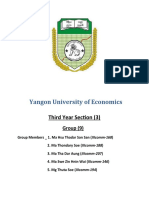 Yangon University of Economics: Third Year Section