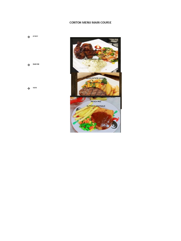 Contoh Menu Main Course PDF