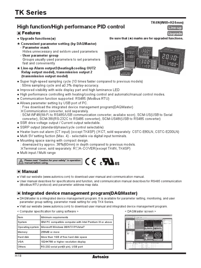 TK Series: High Function/high Performance PID Control | PDF | Relay | Usb