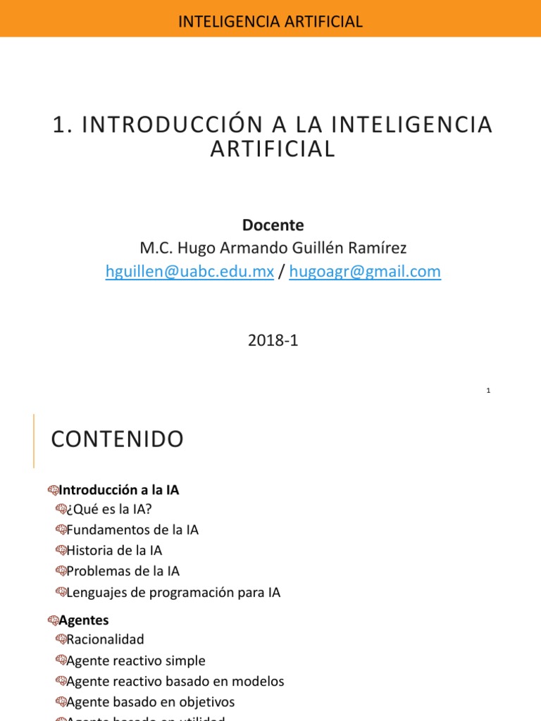 Introducción a la IA y Agentes Inteligentes | PDF | Inteligencia ...