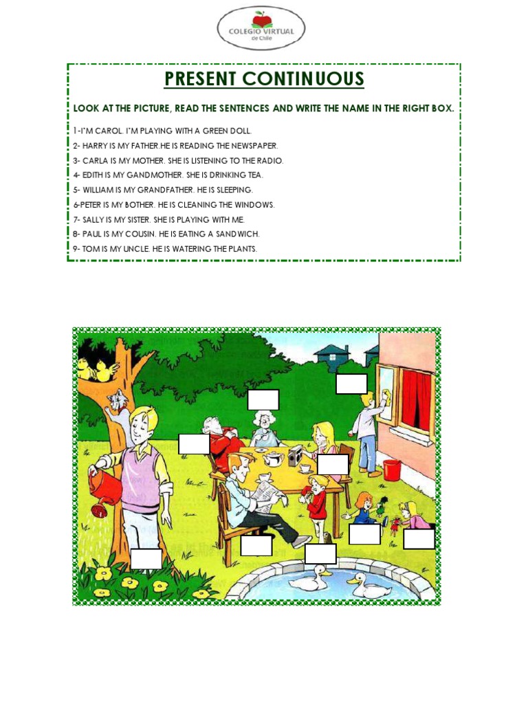 004 6basico Ingles Practico Present Continuous | PDF