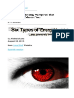 Six Types of 'Energy Vampires' that Emotionally Exhaust You