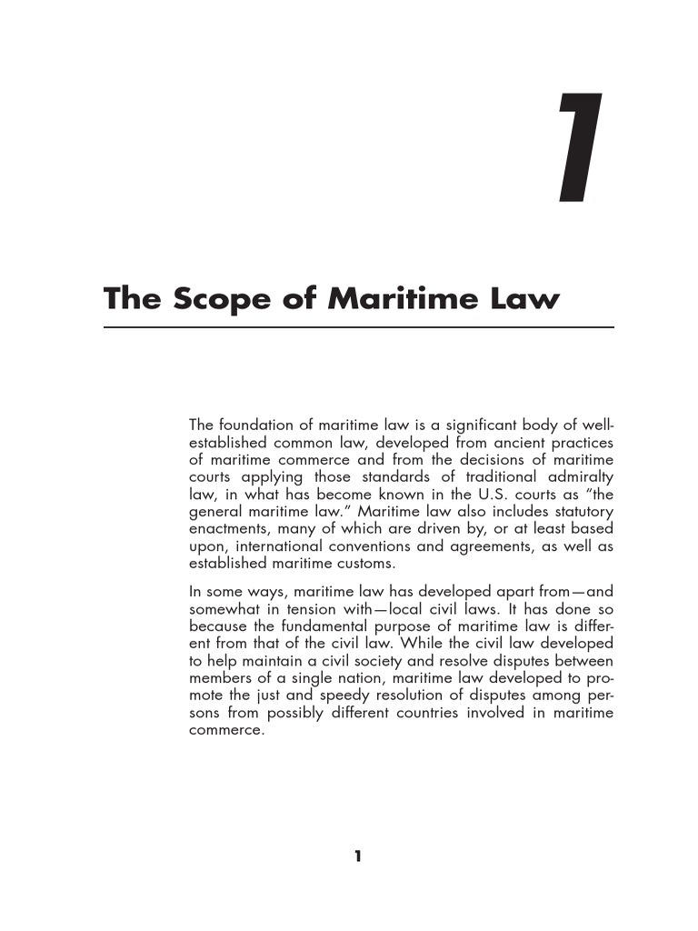 The Scope of Maritime Law PDF Admiralty Law Admiralty Court