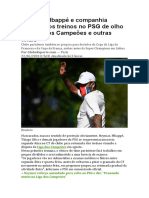 Neymar, Mbappé e Companhia Retomam Os Treinos No PSG