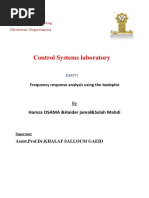 Control Systems Laboratory: Hamza OSAMA &haider Jamal&salah Mahdi