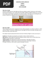 Refraction of Light