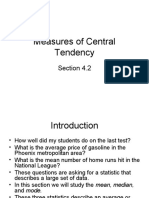 Measures of Central Tendency: Section 4.2