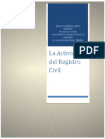 La Activiad Del Registro Civil