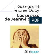 Duby Georger - Les Proces de Jeanne D Arc PDF