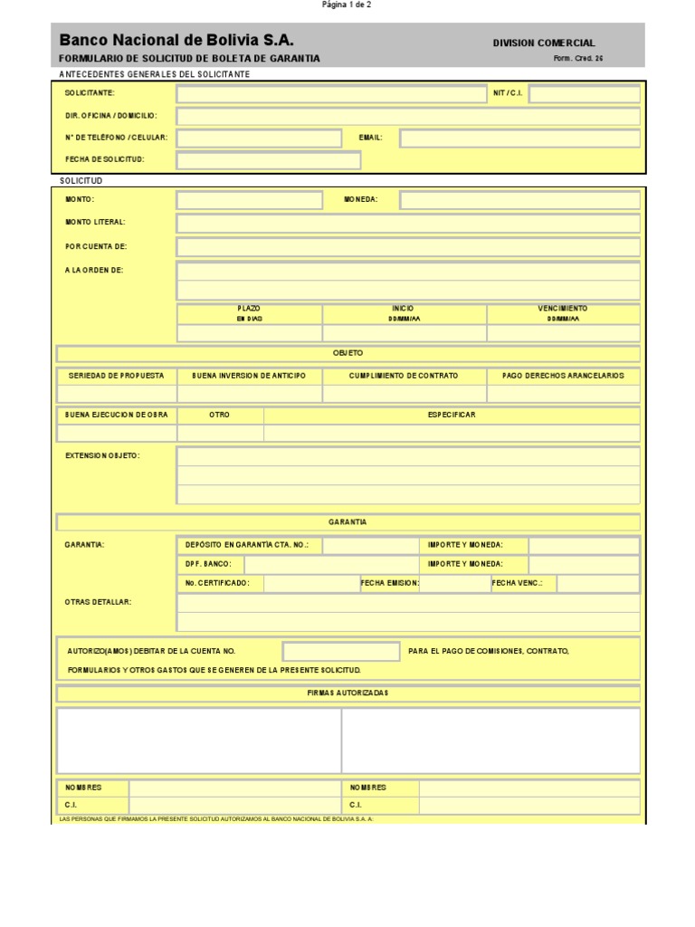 026 Formulario Solicitud Boletas de Garantía
