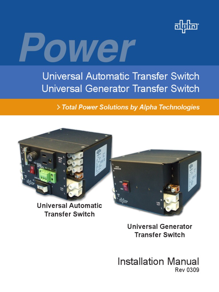 Power: Universal Automatic Transfer Switch Universal Generator Transfer ...