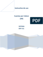 Instructivo de Uso. Cuentas Por Cobrar (AR) SISTEMA ERP V12 PDF