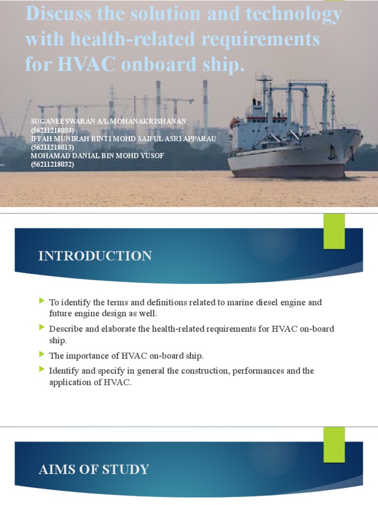 Optimizing HVAC Systems Onboard Ships to Improve Health and Prevent