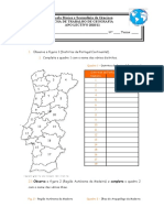 Ficha de Trabalho Distritos Portugal