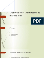 Distribución y Acumulación de Materia Seca