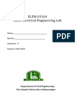ELEN-03104 Basic Electrical Engineering Lab