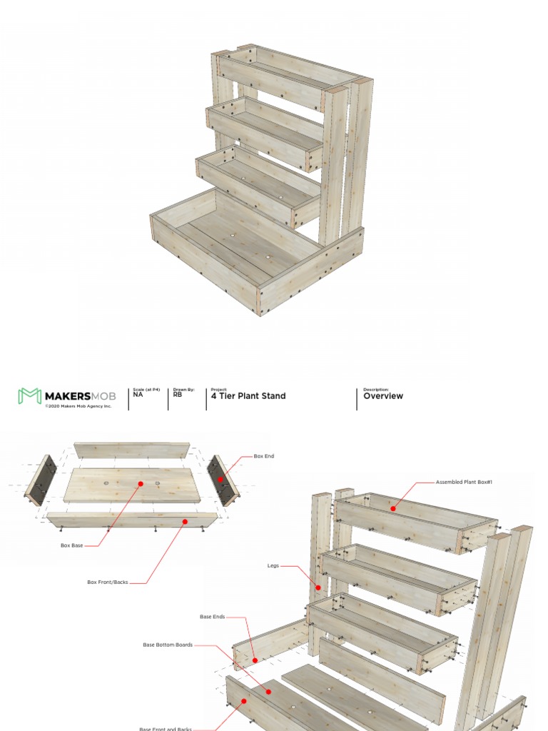 4 Tier Plant Stand Metric PDF Screw Building Engineering