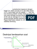 Soal Latihan Perhitungan Stabilitas Bendung PDF