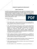 Conceptos generales del presupuesto