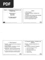 Chapter 1: Introduction To Computers and Programming: Topics