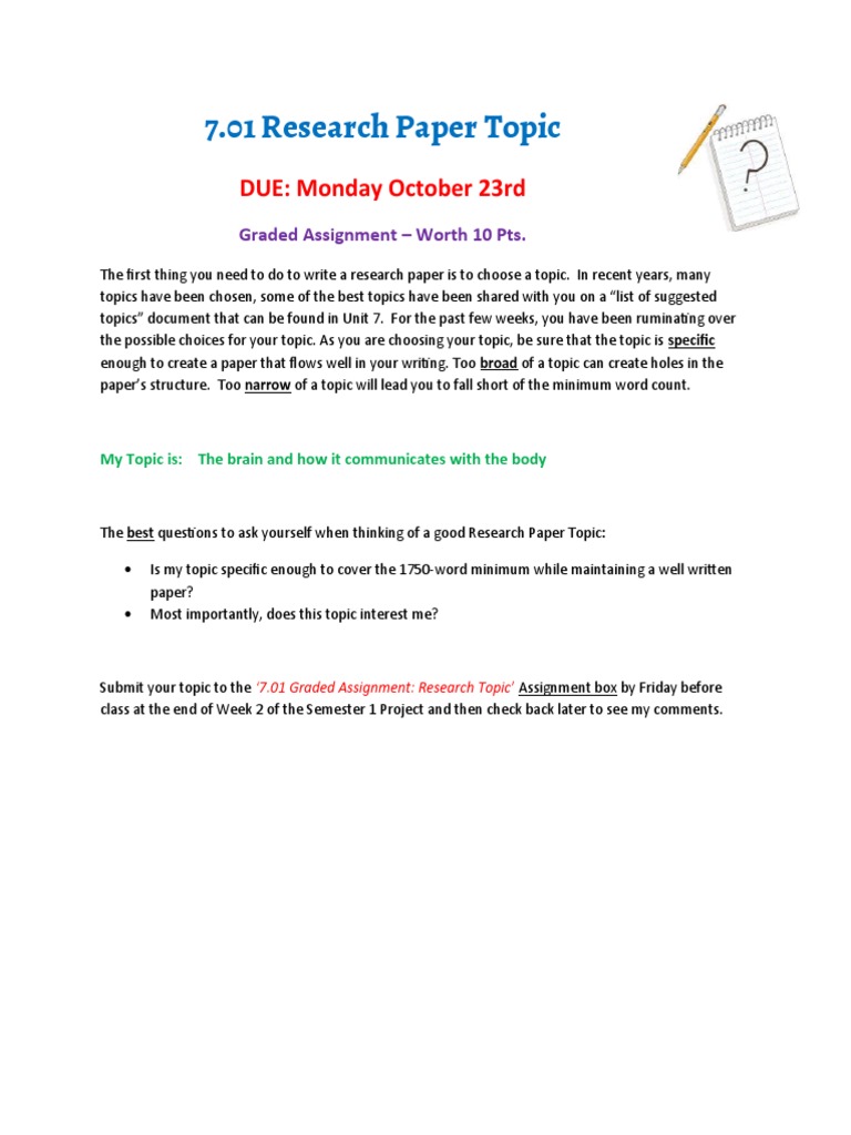 Choosing a Research Paper Topic | PDF