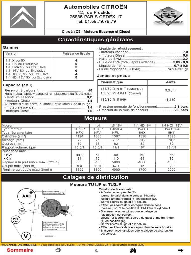 Couple De Serrage Volant Moteur 1 6 Hdi 14-Fiche Tehnique PDF | PDF | Courroie | Machine