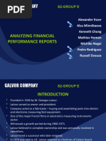 Galvor Company: Analyzing Financial Performance Reports