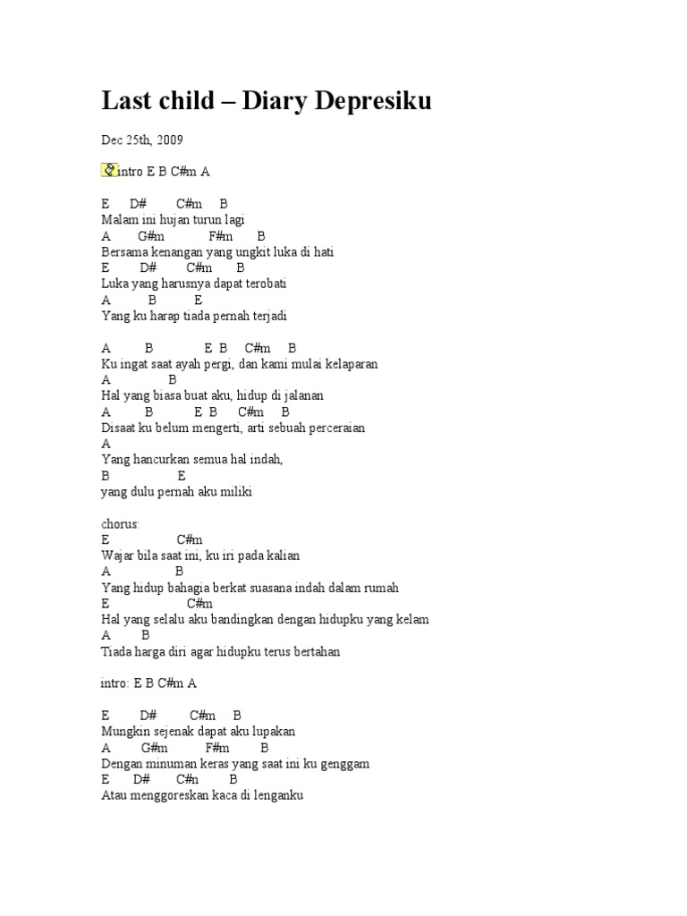 21 Chord Lagu Pedih Last Child | Basgalanos