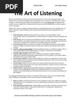 The Art of Listening: BCRW Mba/Mcs/Bba ILM Colleges Khanpur