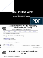 Modal Perfect Verbs: Inglés Profesional II Mg. Judit Saraí Sarmento Párraga