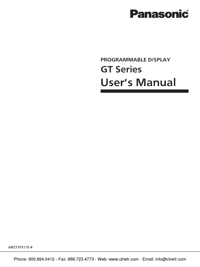 Panasonic GT Series Manual PDF | PDF | Liquid Crystal Display ...