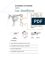 Guía de Aprendizaje Animales Vertebrados