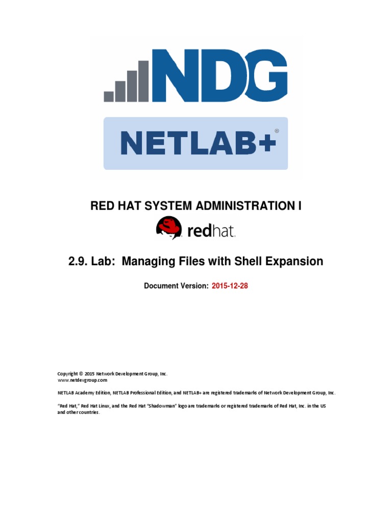 Red Hat System Administration I 2.9 Lab PDF | PDF | Shell (Computing ...
