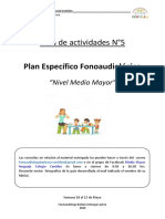 Guía de Actividades N°5 - NMM - Fonoaudióloga Escuela de Lenguaje PDF