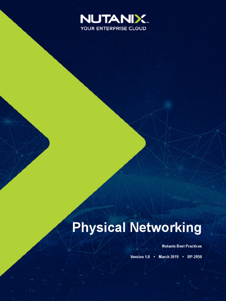 BP Nutanix Physical Networking PDF Computer Cluster Cloud Computing