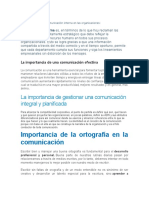 La Importancia de La Comunicación Interna en Las Organizaciones