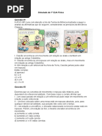 Simulado Do 1º EJA Física