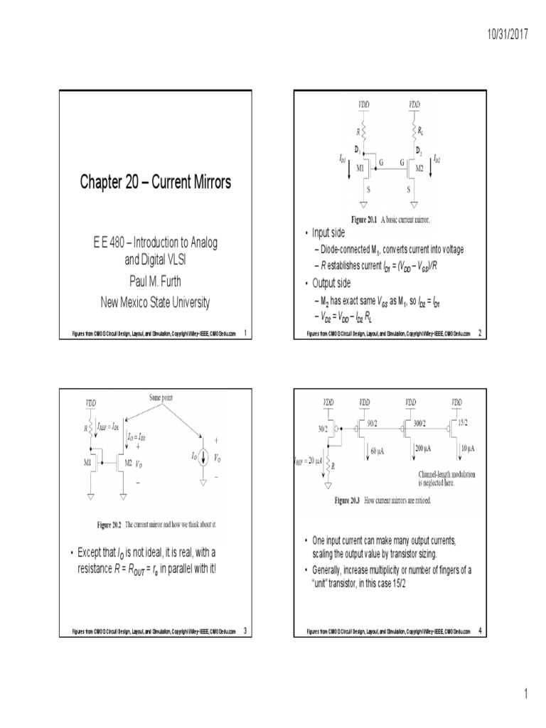 Chapter 20 Current Mirrors Input Side PDF Cmos Operational