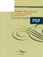 Filosofía de La Mente. Un Enfoque Ontológico y Antropológico PDF
